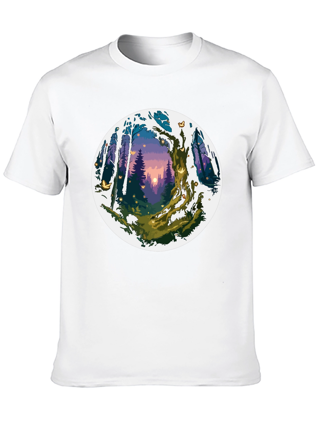Enchanted Forest Graphic Tee - Unisex Black T-Shirt