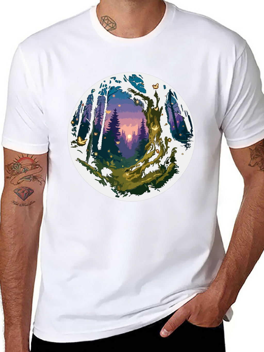 Enchanted Forest Graphic Tee - Unisex Black T-Shirt