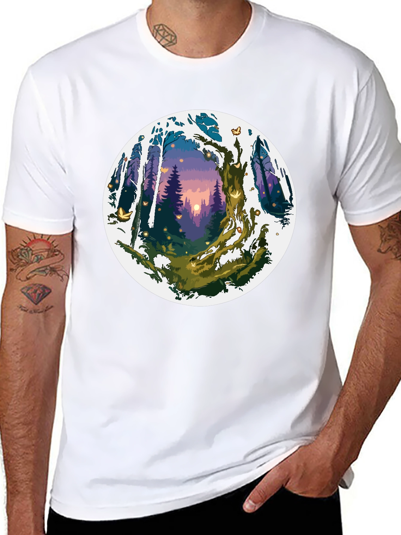 Enchanted Forest Graphic Tee - Unisex Black T-Shirt