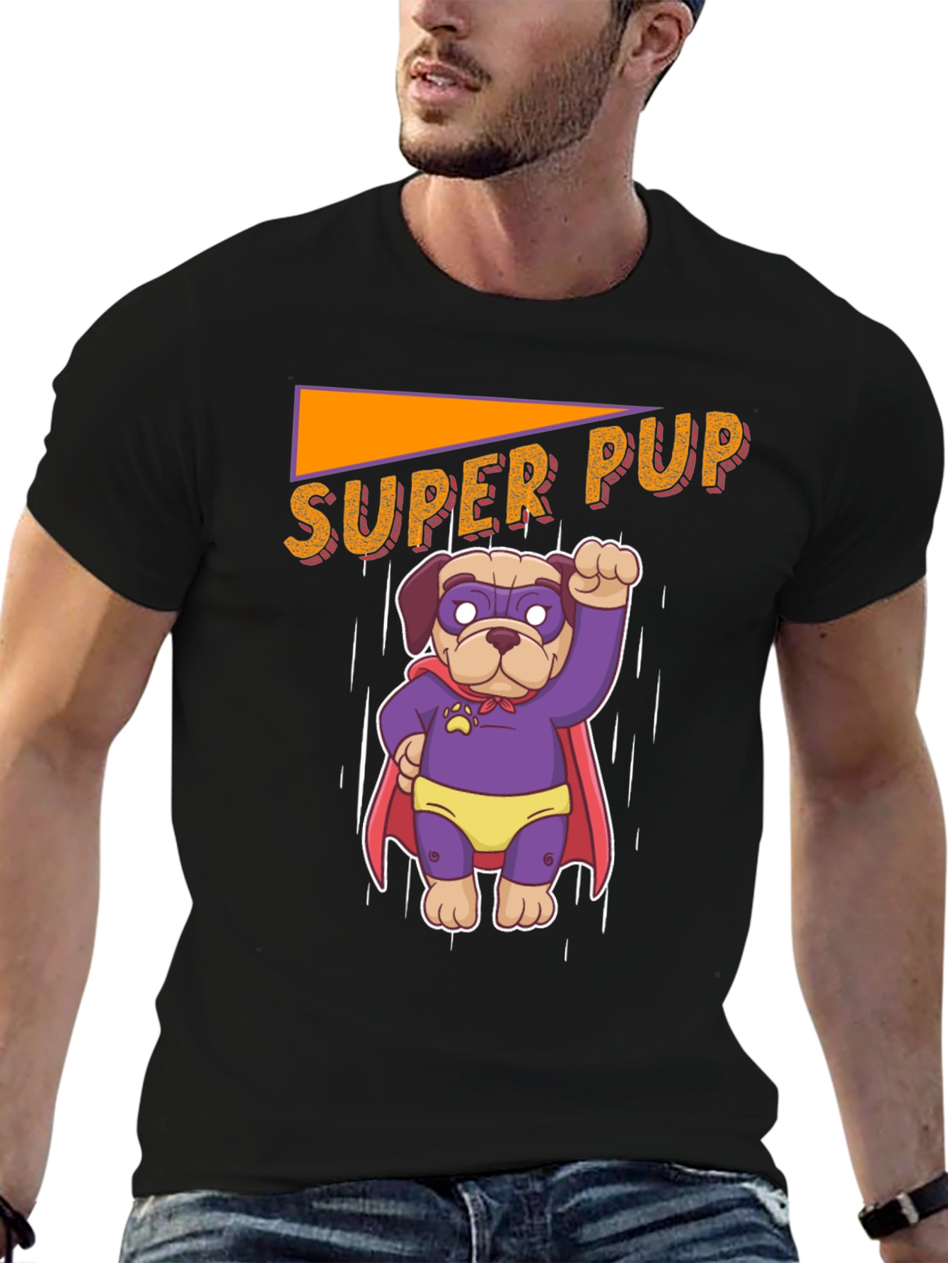 Super Pup Dog Graphic Tee - Fun Novelty T-Shirt