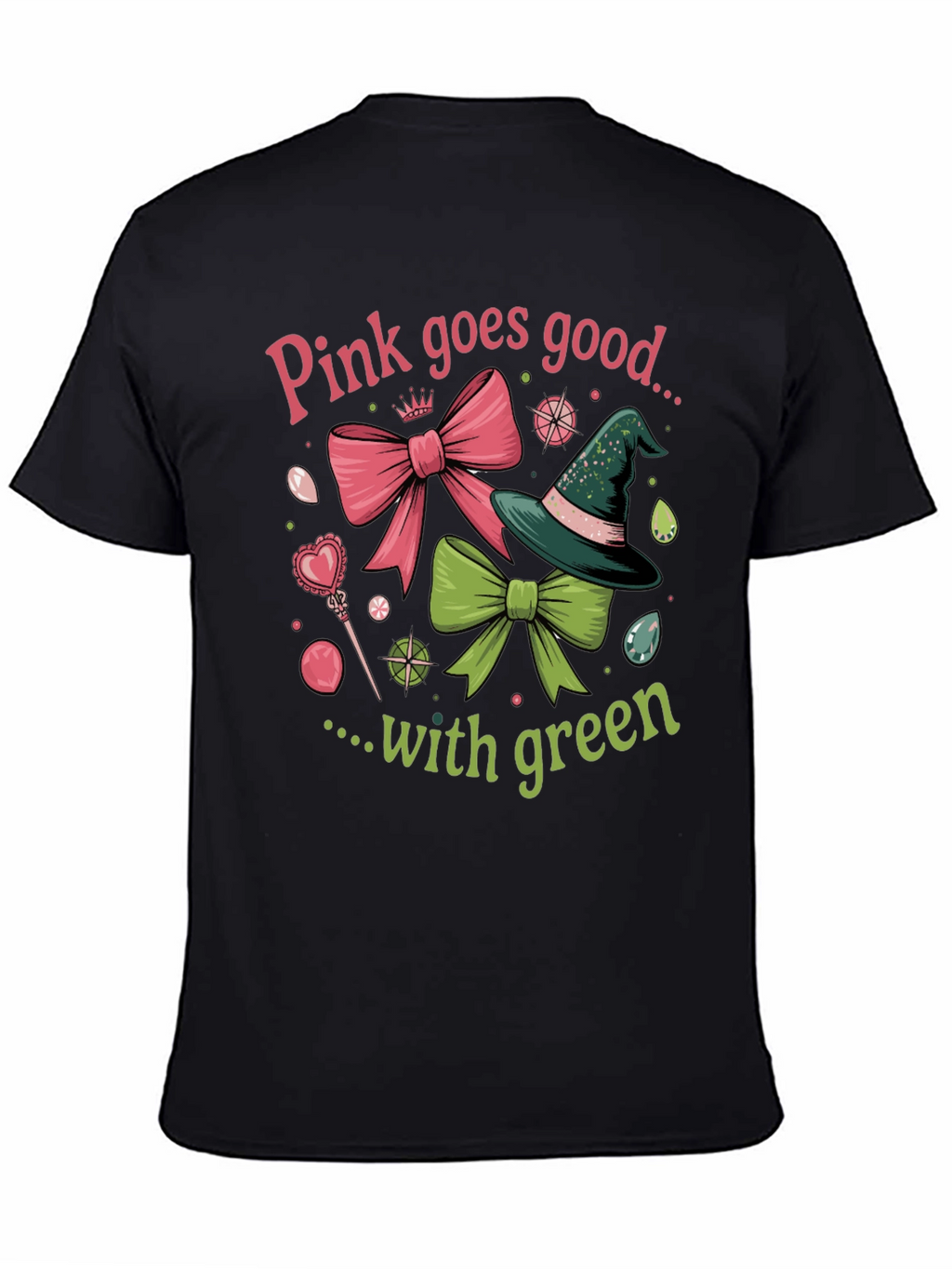 Pink & Green Graphic T-Shirt