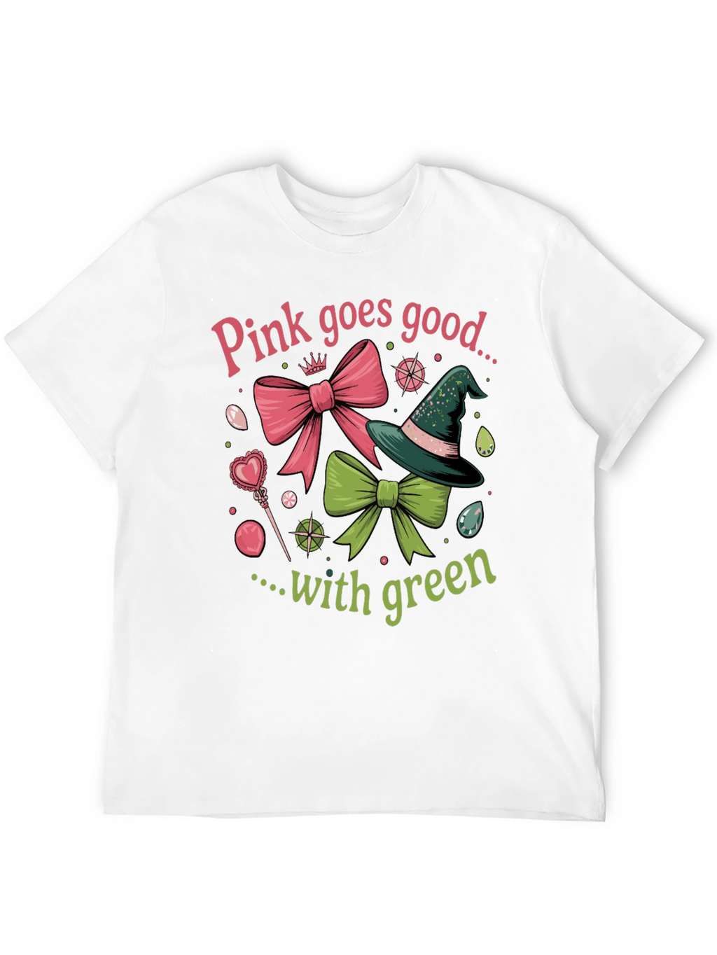Pink & Green Graphic T-Shirt