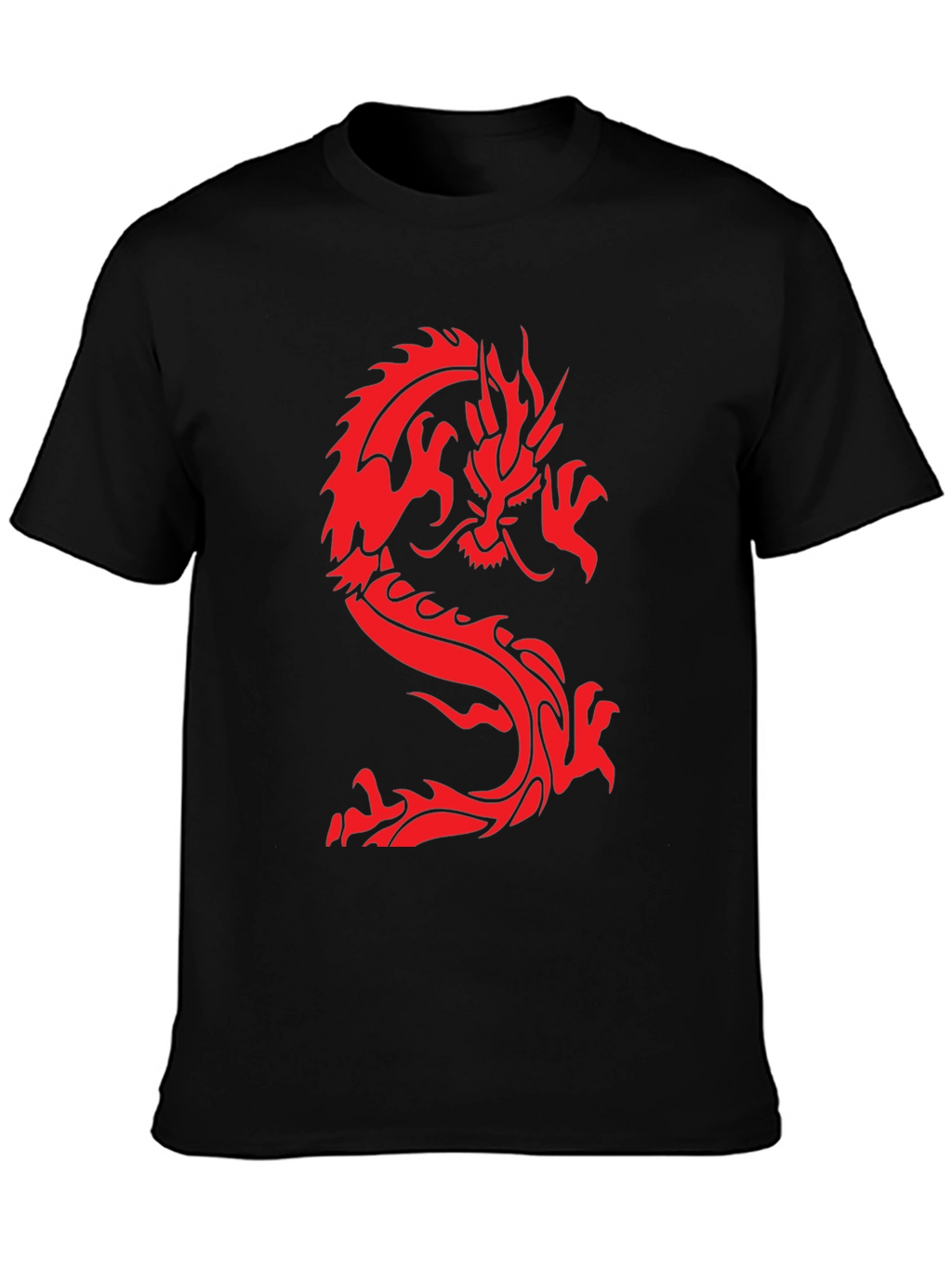 Dragon Graphic Tee - Black Short Sleeve T-Shirt