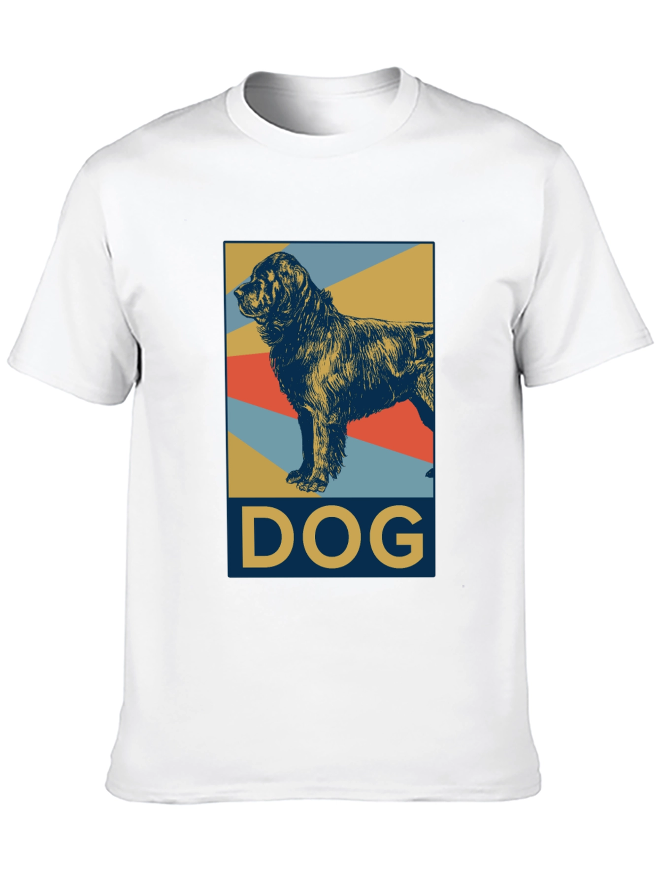 Dog Graphic Tee - Black Cotton Casual Shirt