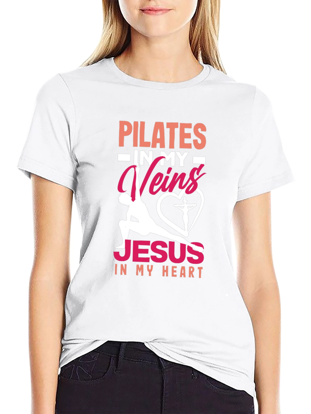 Pilates & Jesus Graphic T-Shirt - Christian Fitness Tee