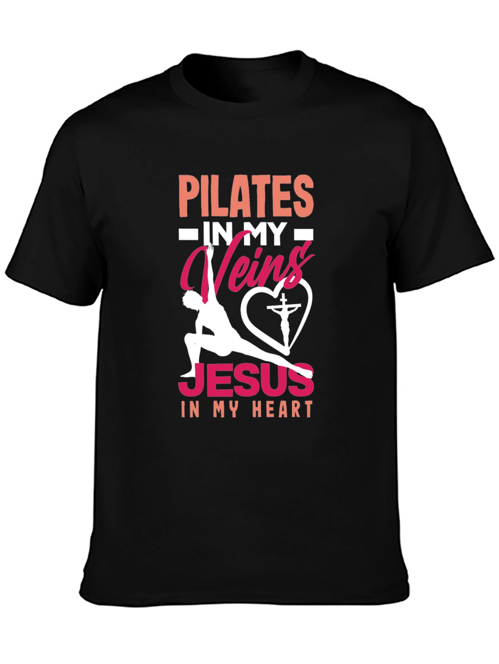 Pilates & Jesus Graphic T-Shirt - Christian Fitness Tee