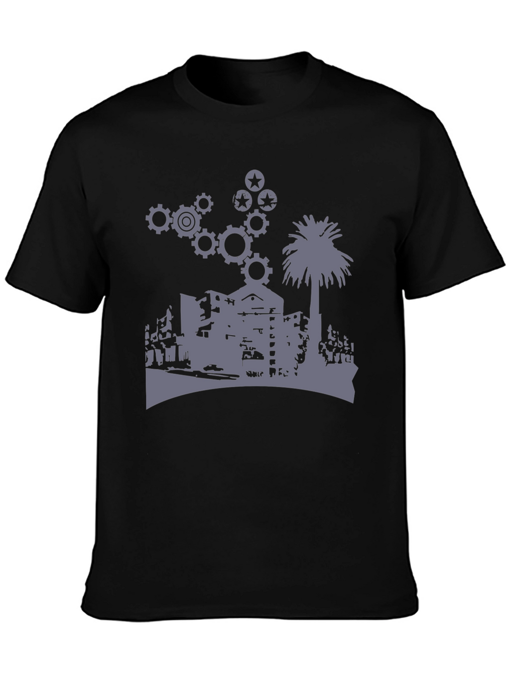 Urban Gears Graphic T-Shirt - Cool Cityscape Design