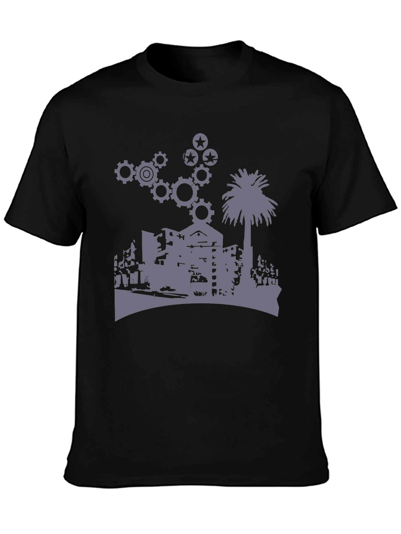 Urban Gears Graphic T-Shirt - Cool Cityscape Design