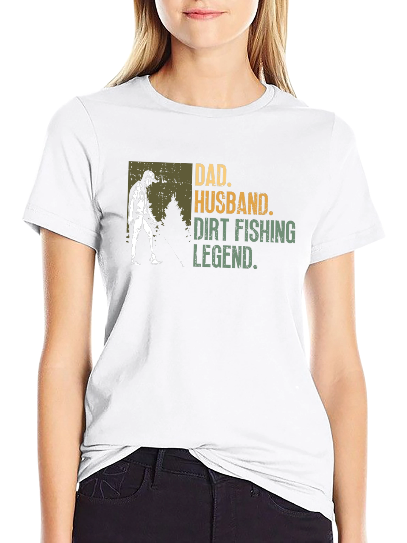 Dad Husband Dirt Fishing Legend Graphic Tee