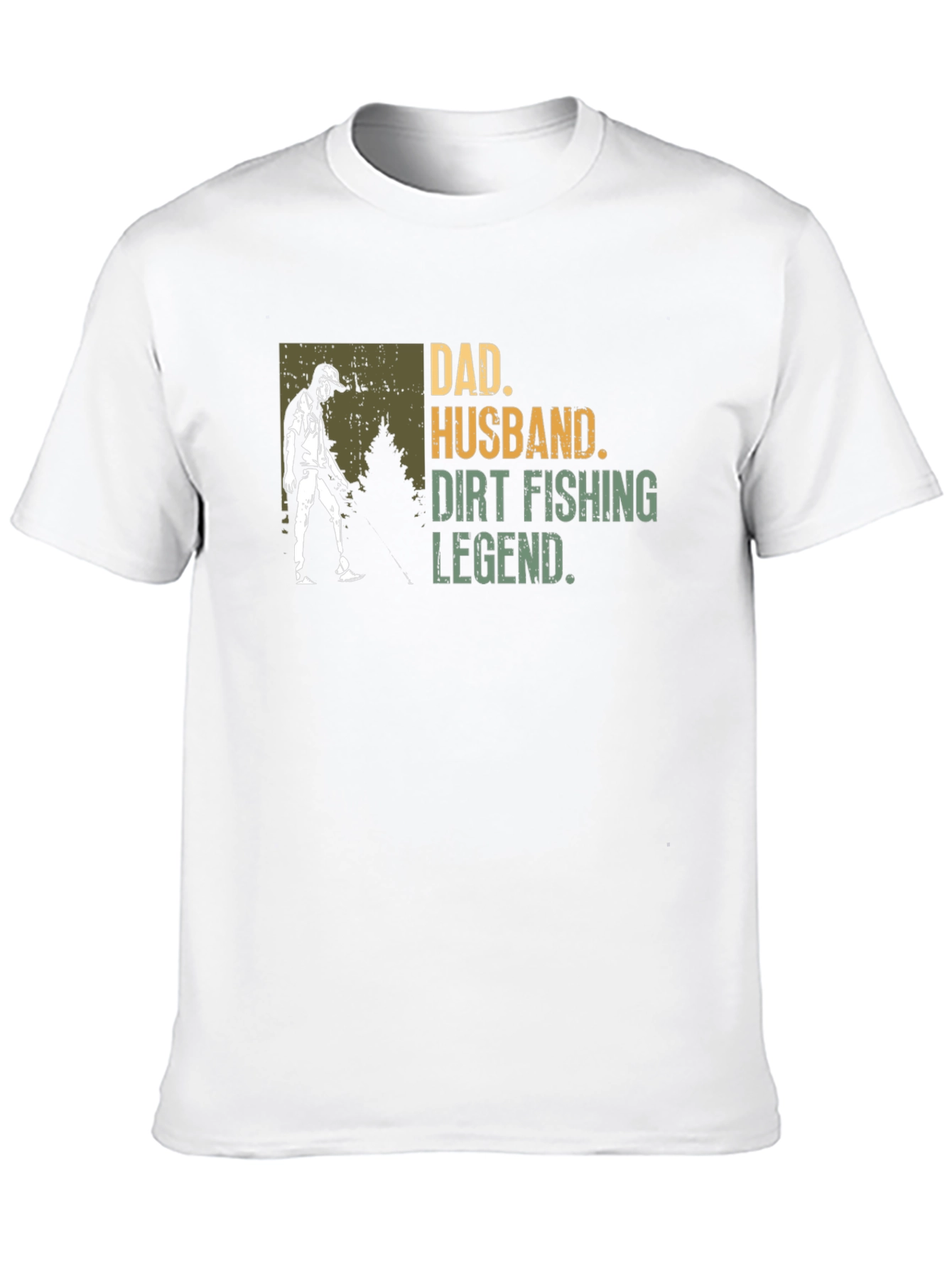 Dad Husband Dirt Fishing Legend Graphic Tee