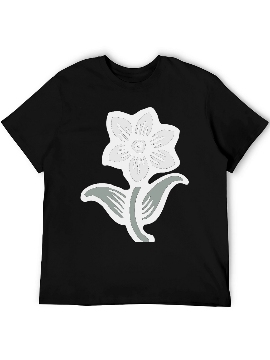 Black Flower Graphic Tee