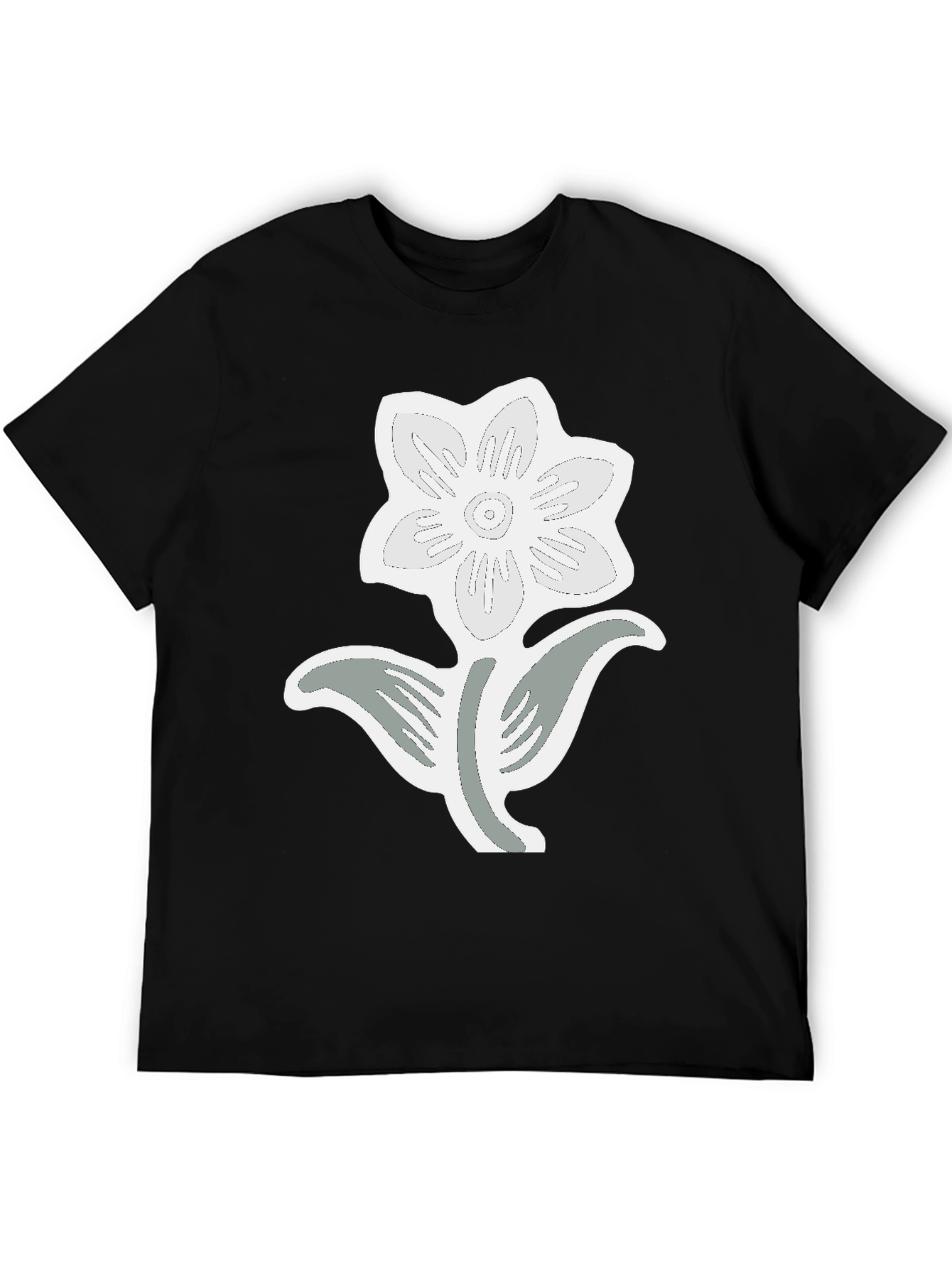 Black Flower Graphic Tee
