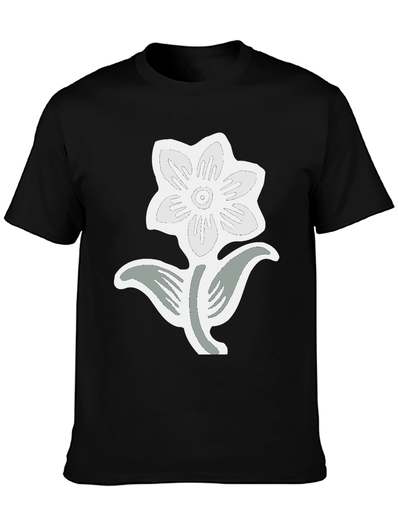 Black Flower Graphic Tee