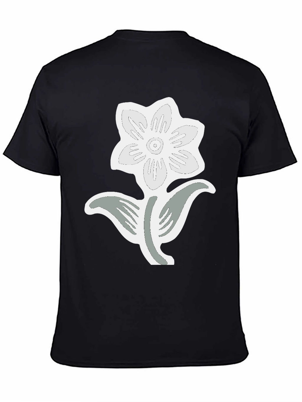 Black Flower Graphic Tee