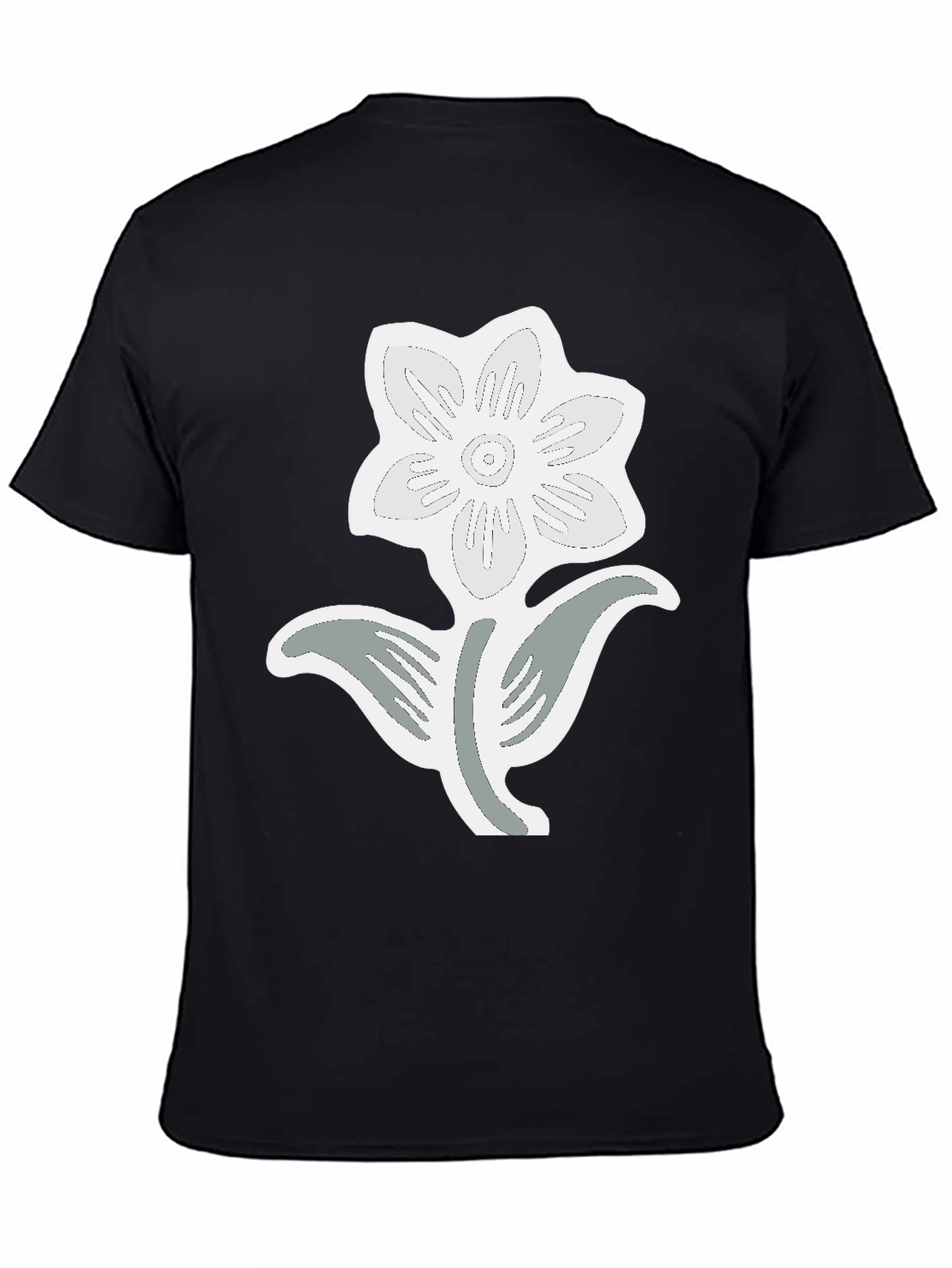 Black Flower Graphic Tee