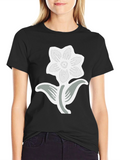 Black Flower Graphic Tee