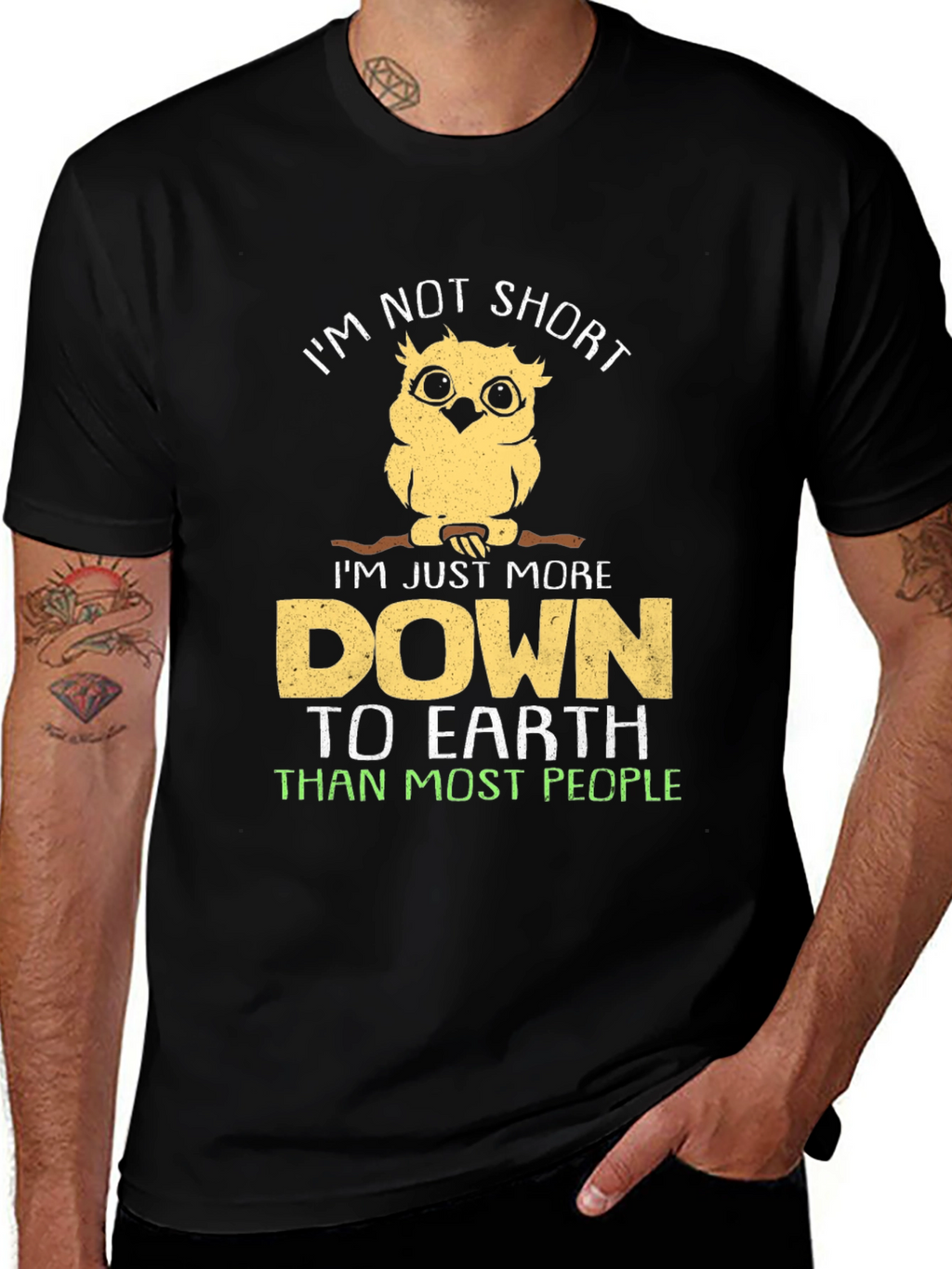 Im Not Short Owl T-Shirt