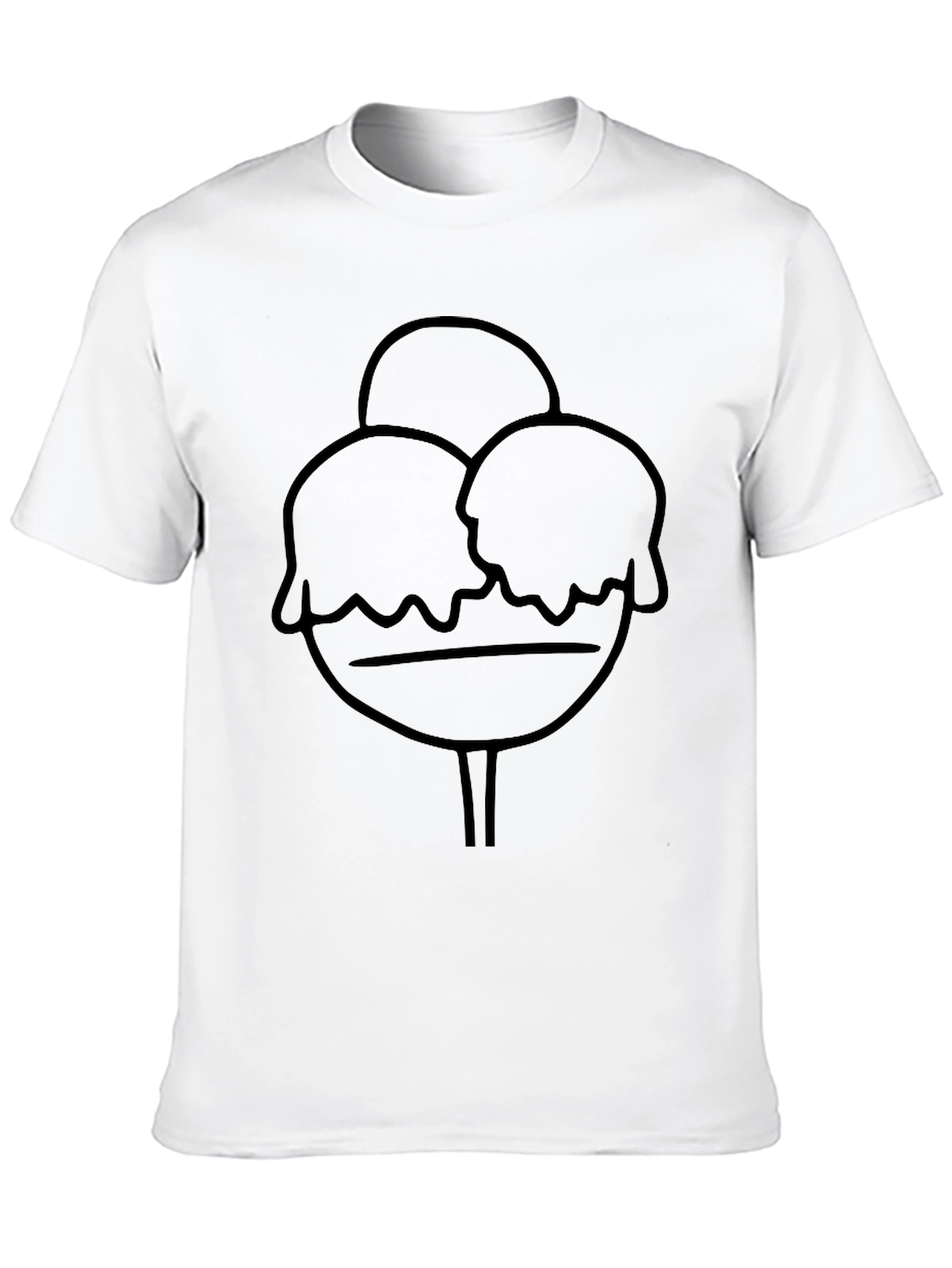 Ice Cream Graphic Tee - Casual Black T-Shirt