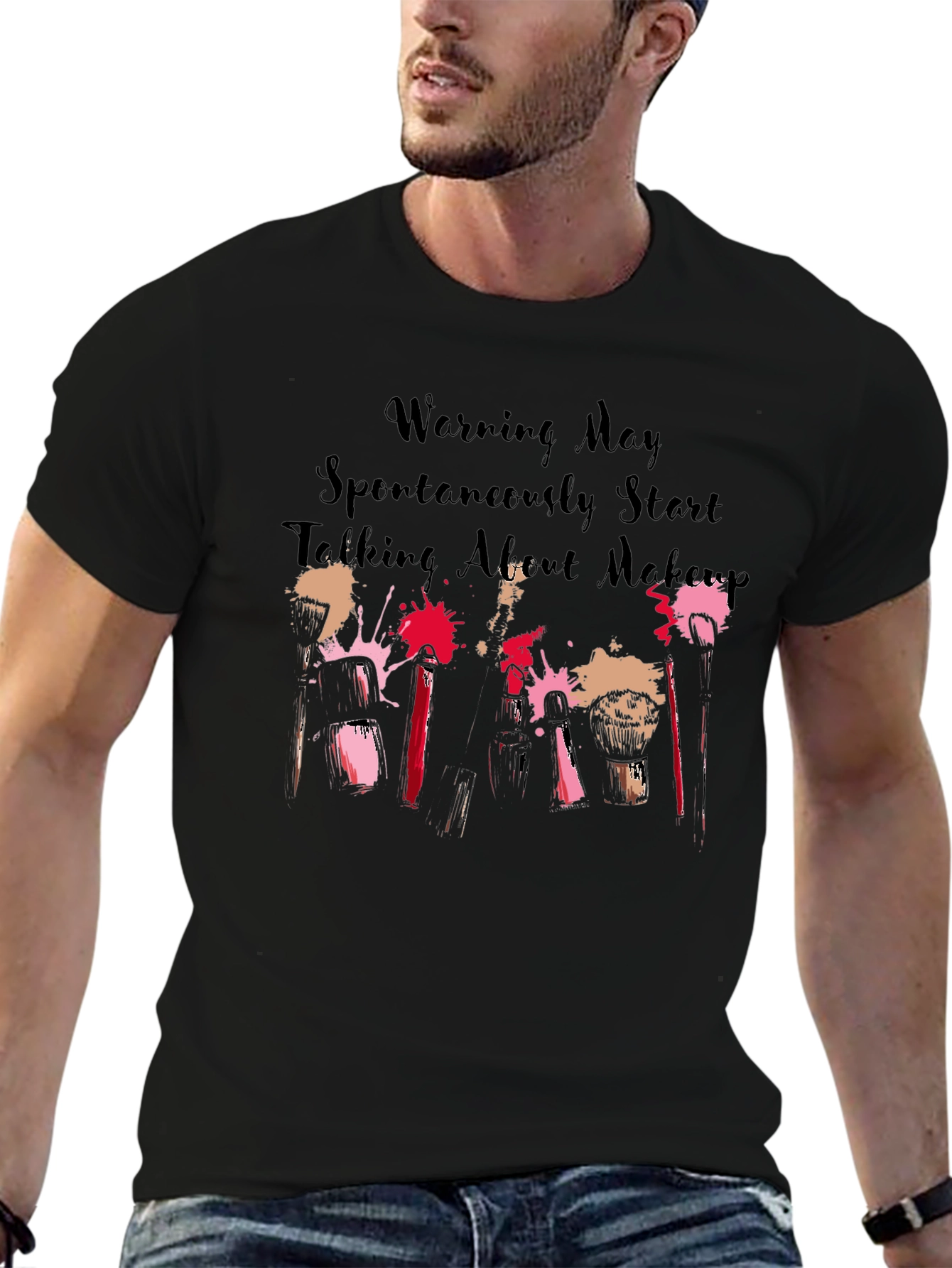 Makeup Lover Tee: Warning May Spontaneously Talk About Makeup!