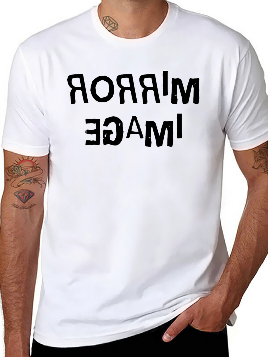 Mirror Image Reflective Graphic Tee