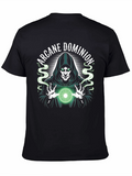 Arcane Dominion Graphic Tee - Black Wizard Design