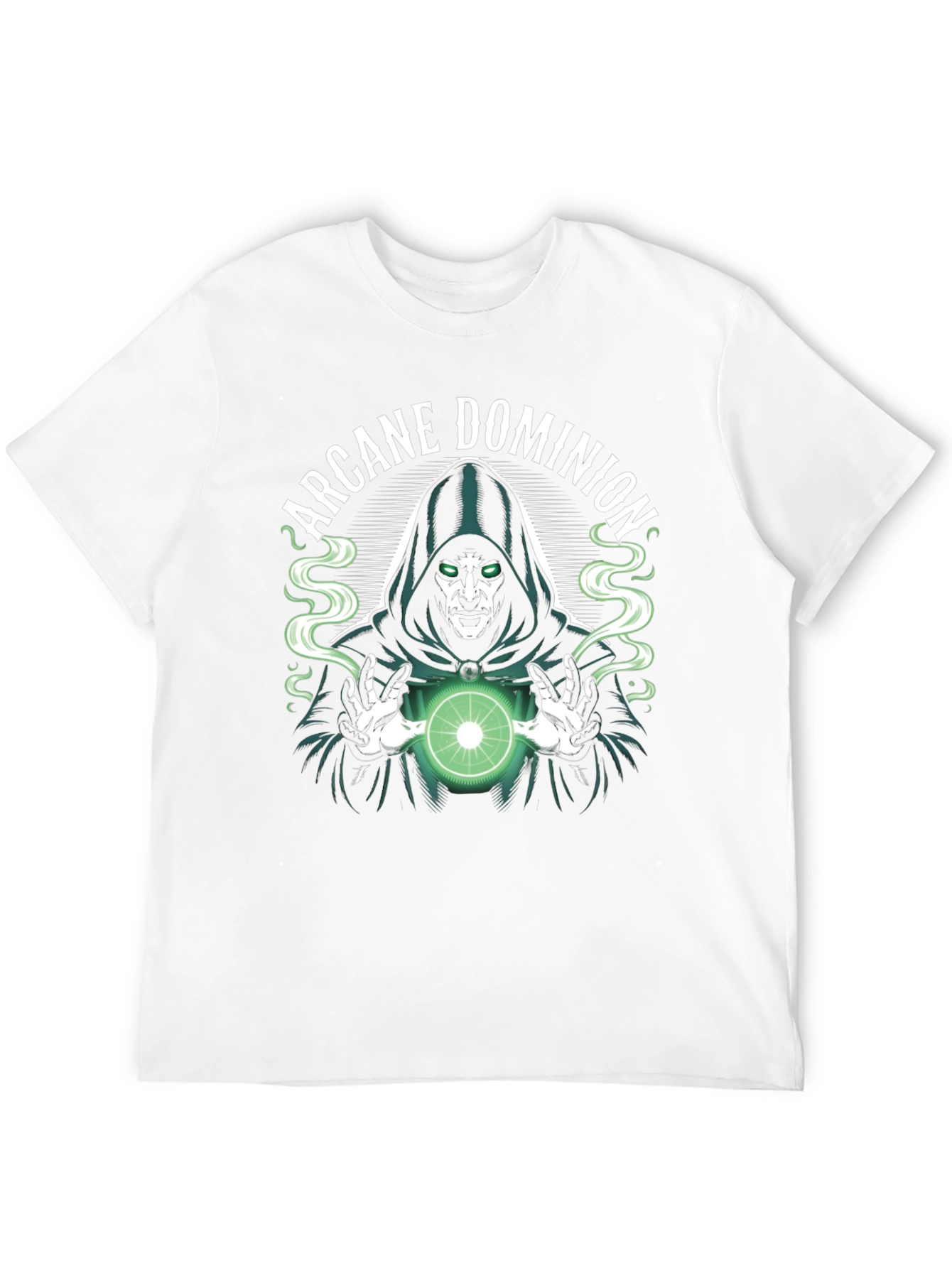Arcane Dominion Graphic Tee - Black Wizard Design