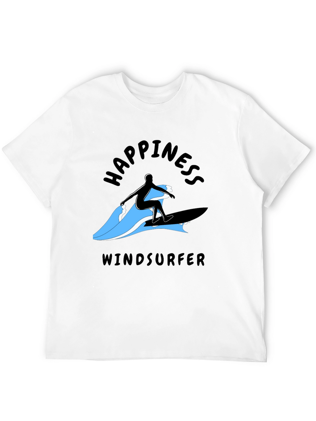 Happiness Windsurfer T-Shirt - Black