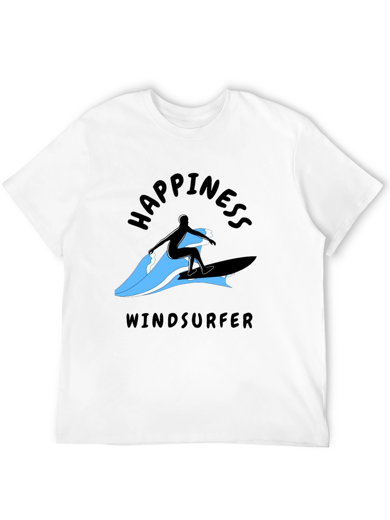Happiness Windsurfer T-Shirt - Black