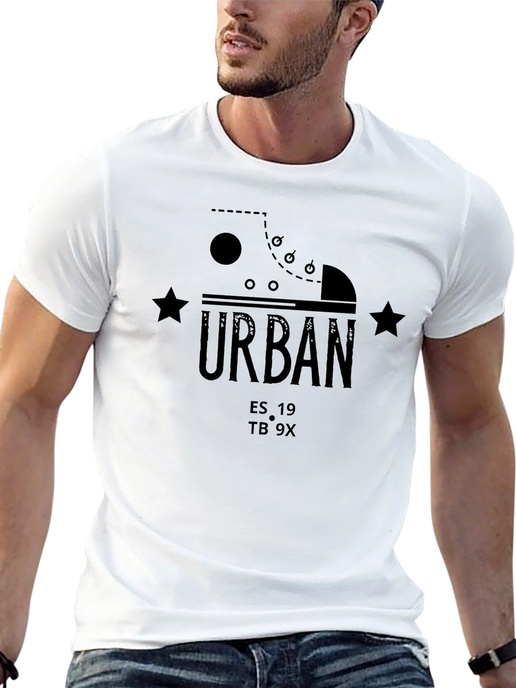 Urban Graphic Print Crew Neck T-Shirt