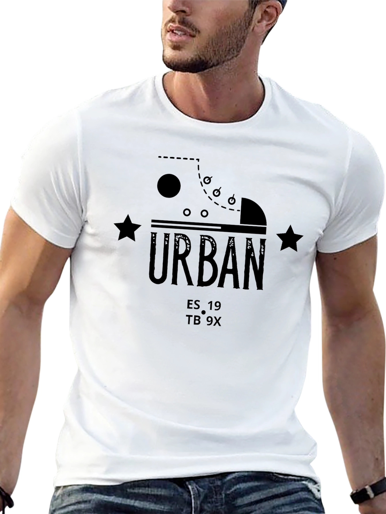 Urban Graphic Print Crew Neck T-Shirt