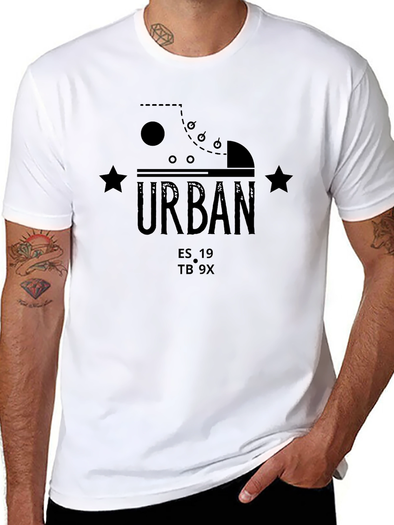 Urban Graphic Print Crew Neck T-Shirt