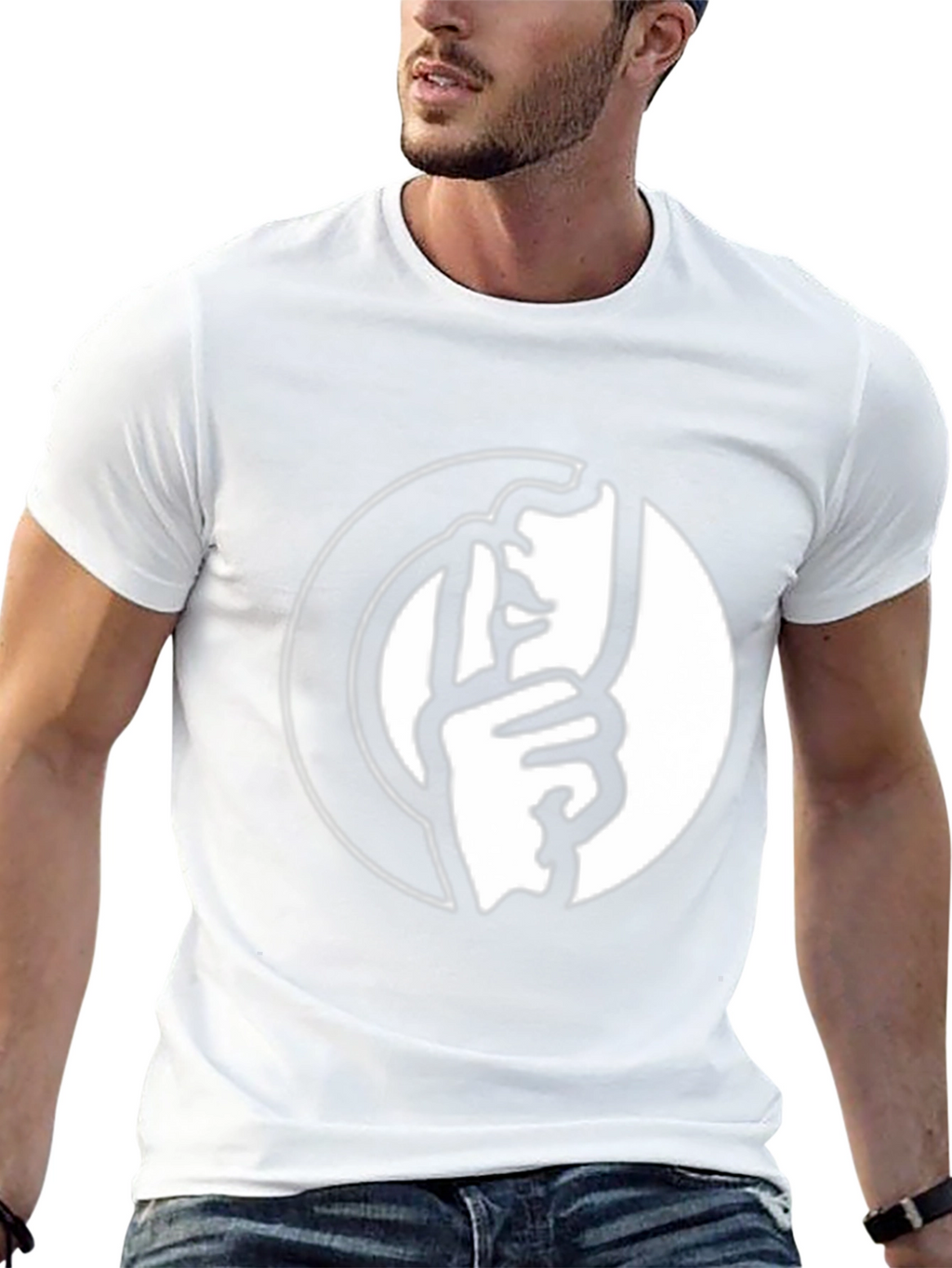 Shhh! Graphic Tee - Black Cotton Blend T-Shirt