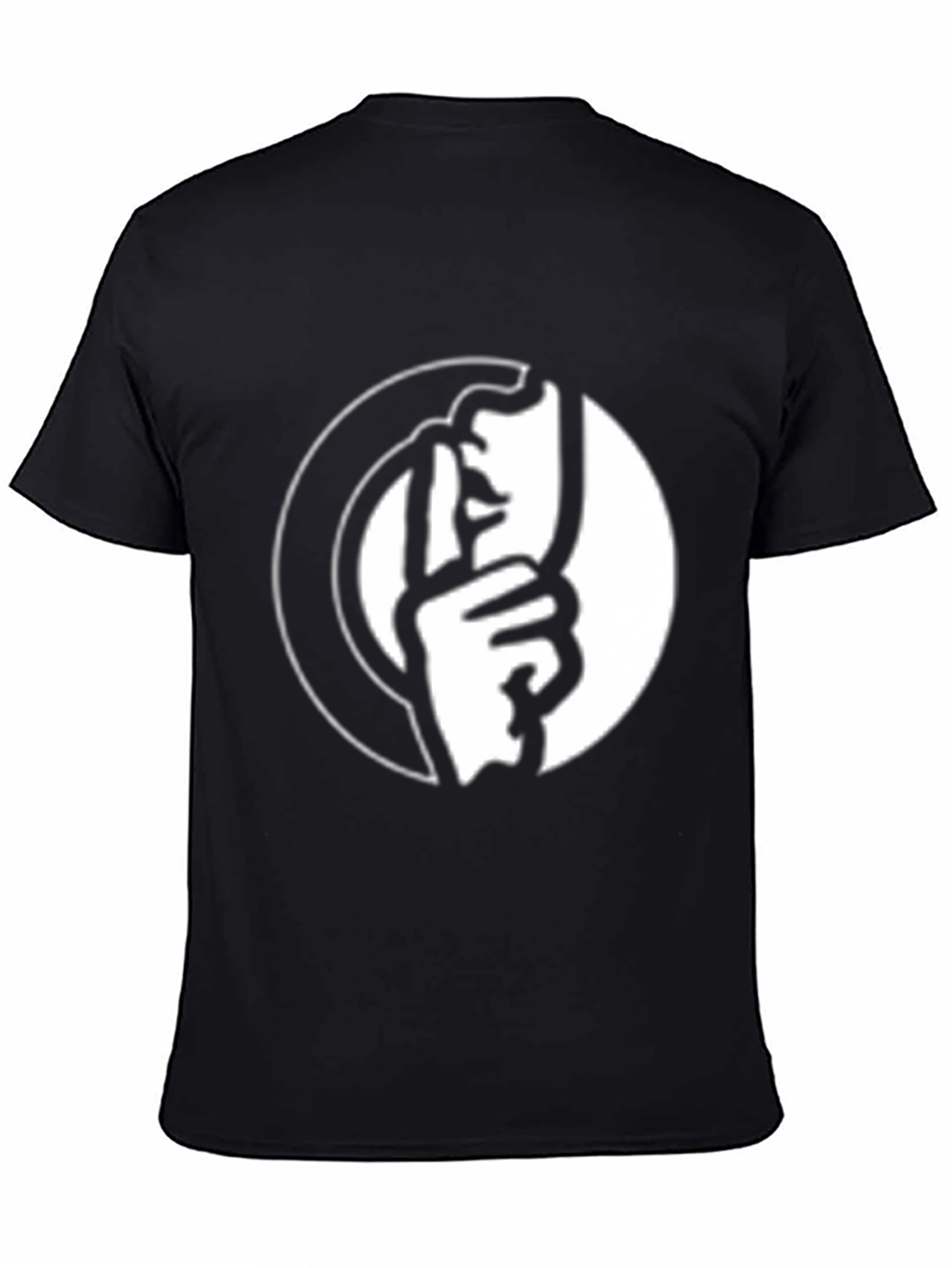 Shhh! Graphic Tee - Black Cotton Blend T-Shirt