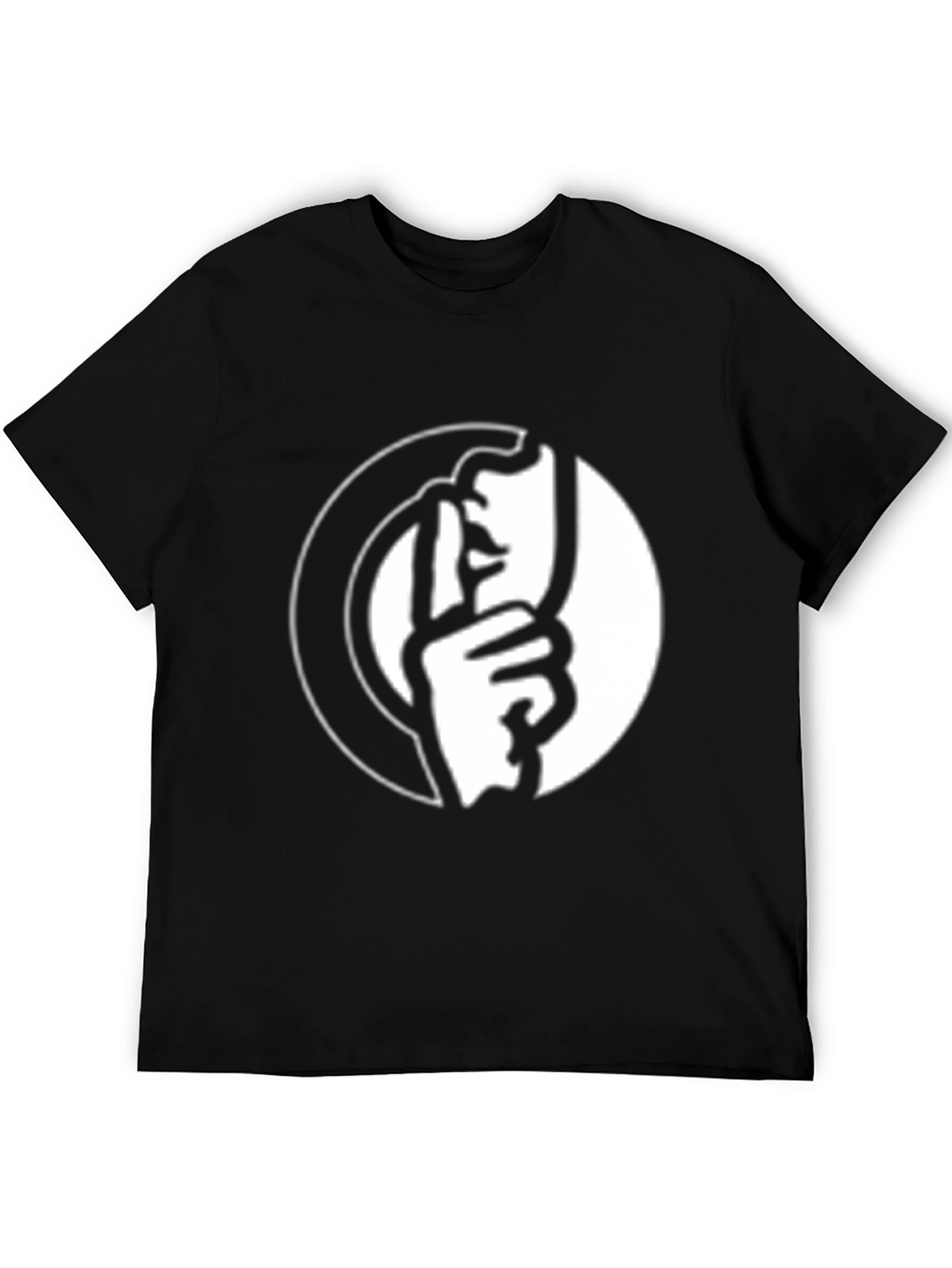 Shhh! Graphic Tee - Black Cotton Blend T-Shirt