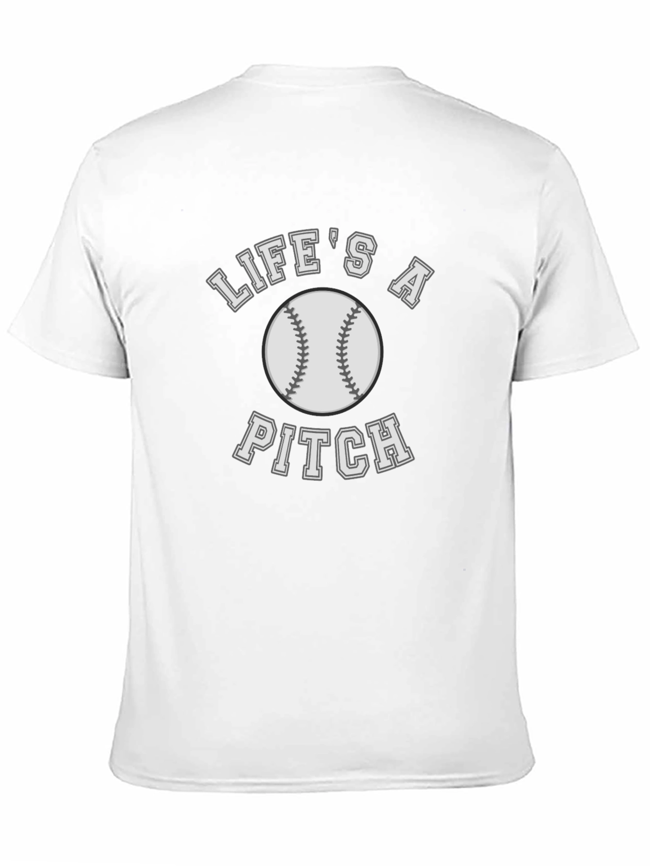 Lifes a Pitch Baseball T-Shirt - Black Cotton Tee