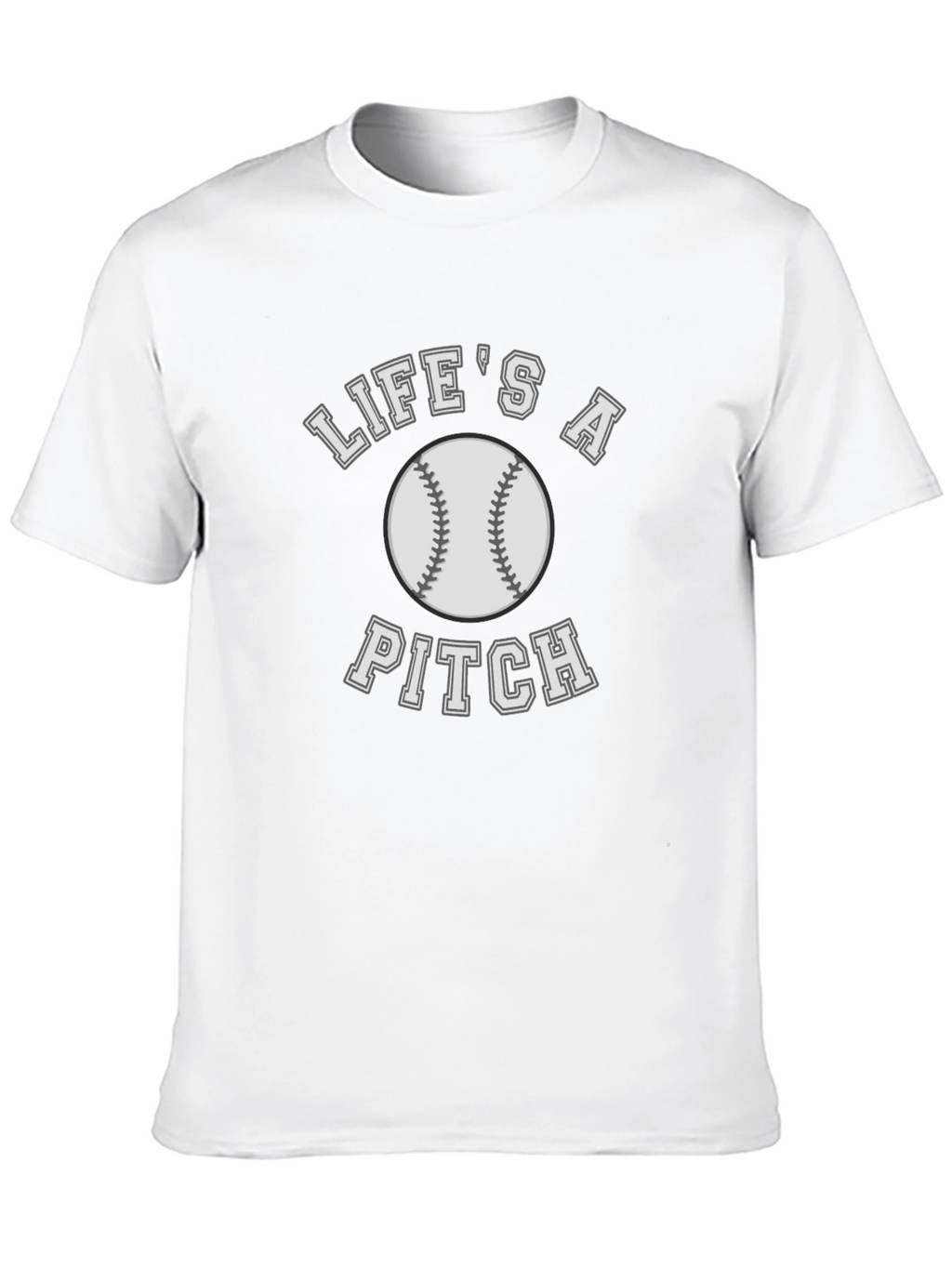 Lifes a Pitch Baseball T-Shirt - Black Cotton Tee