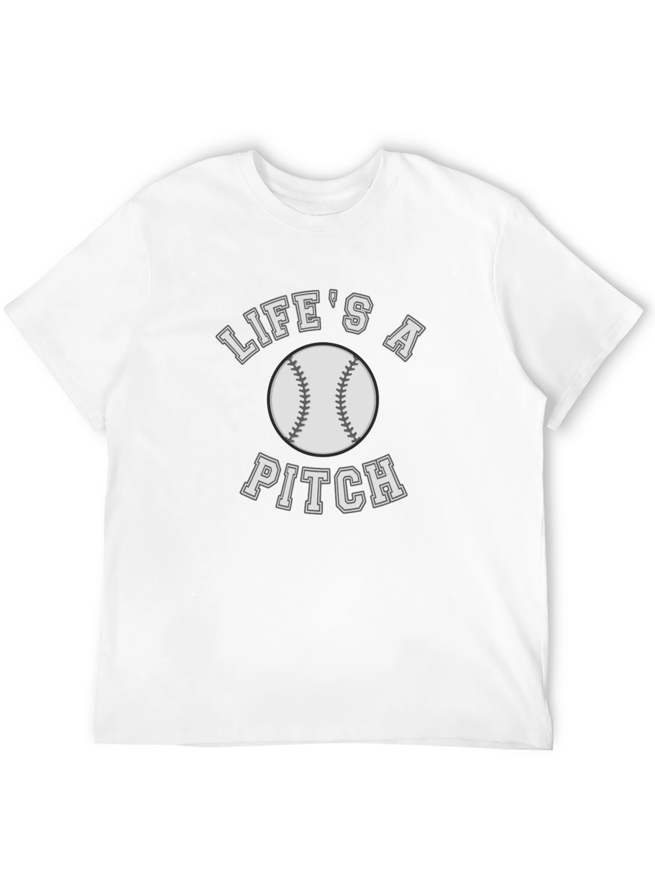 Lifes a Pitch Baseball T-Shirt - Black Cotton Tee