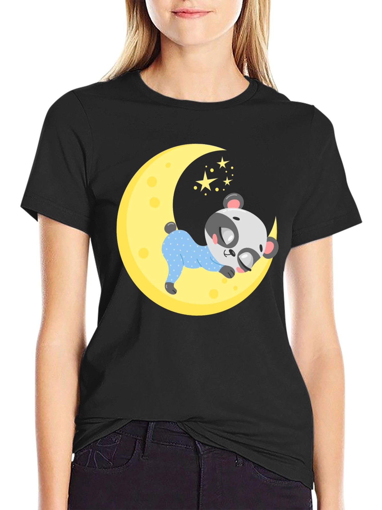 Cute Panda Moon Sleep T-Shirt