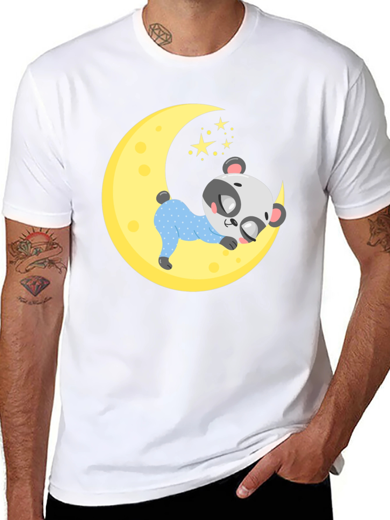 Cute Panda Moon Sleep T-Shirt