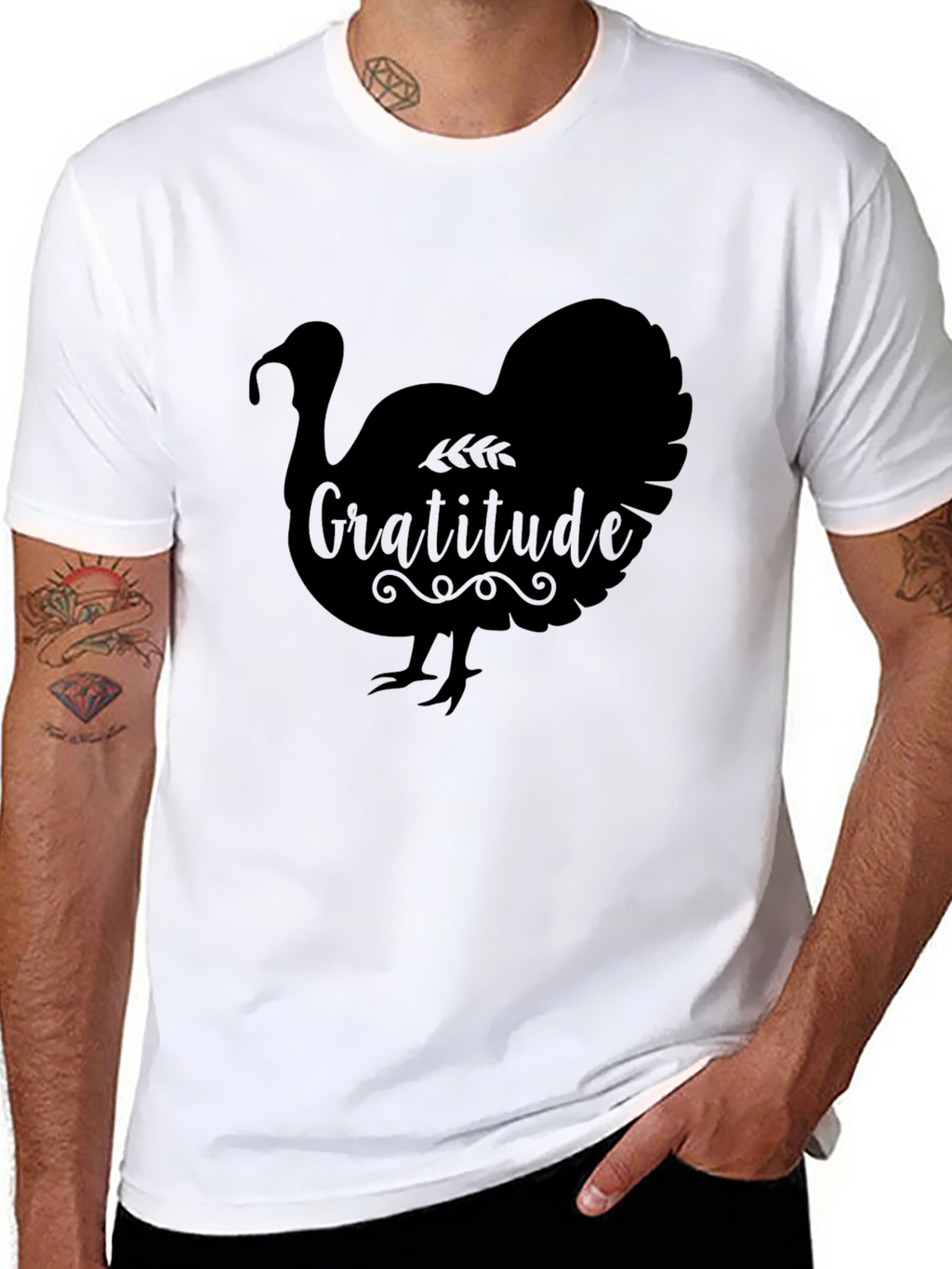 Gratitude Turkey Graphic T-Shirt
