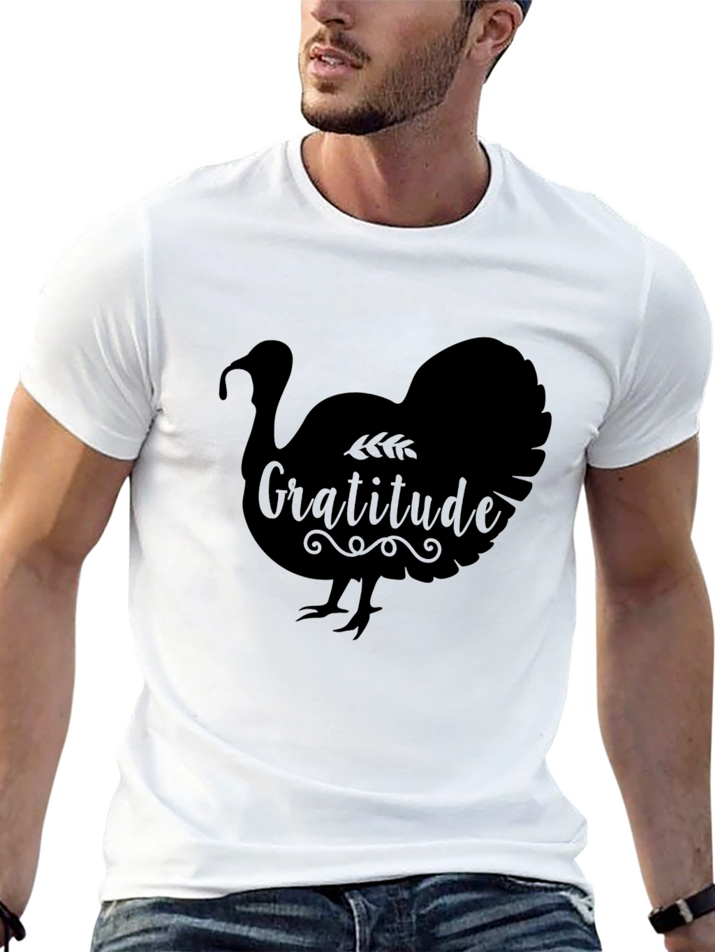 Gratitude Turkey Graphic T-Shirt