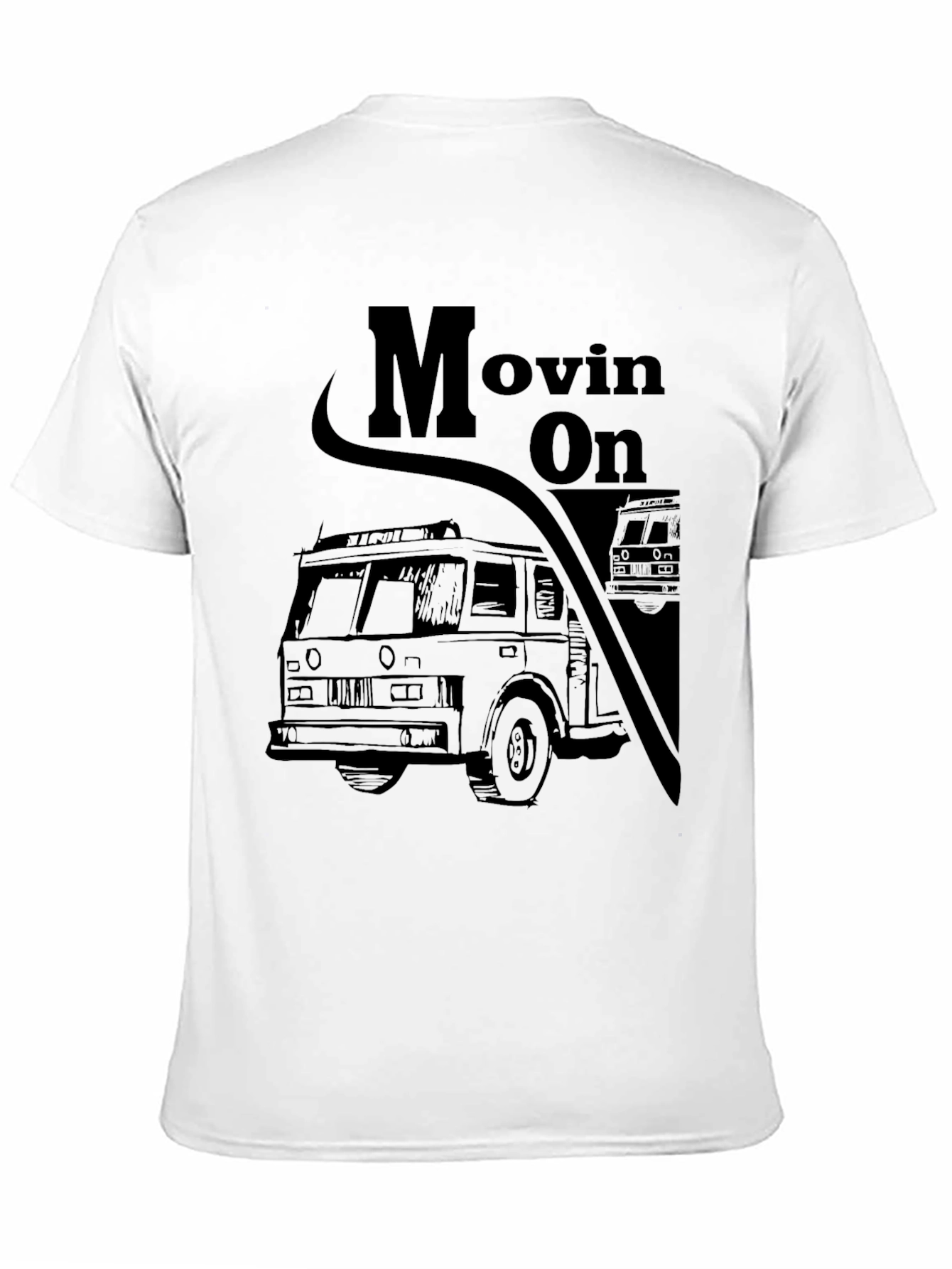 Movin On Fire Truck Graphic Tee - Black