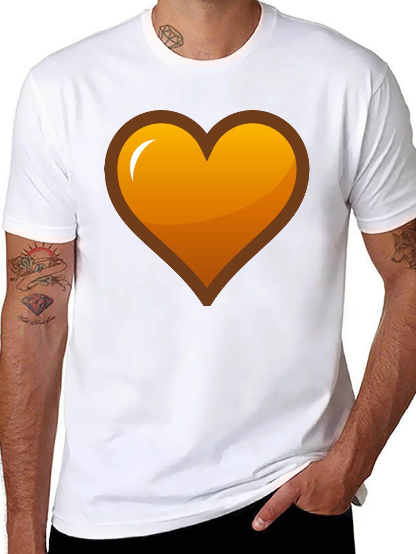 Heart Graphic T-Shirt - Black