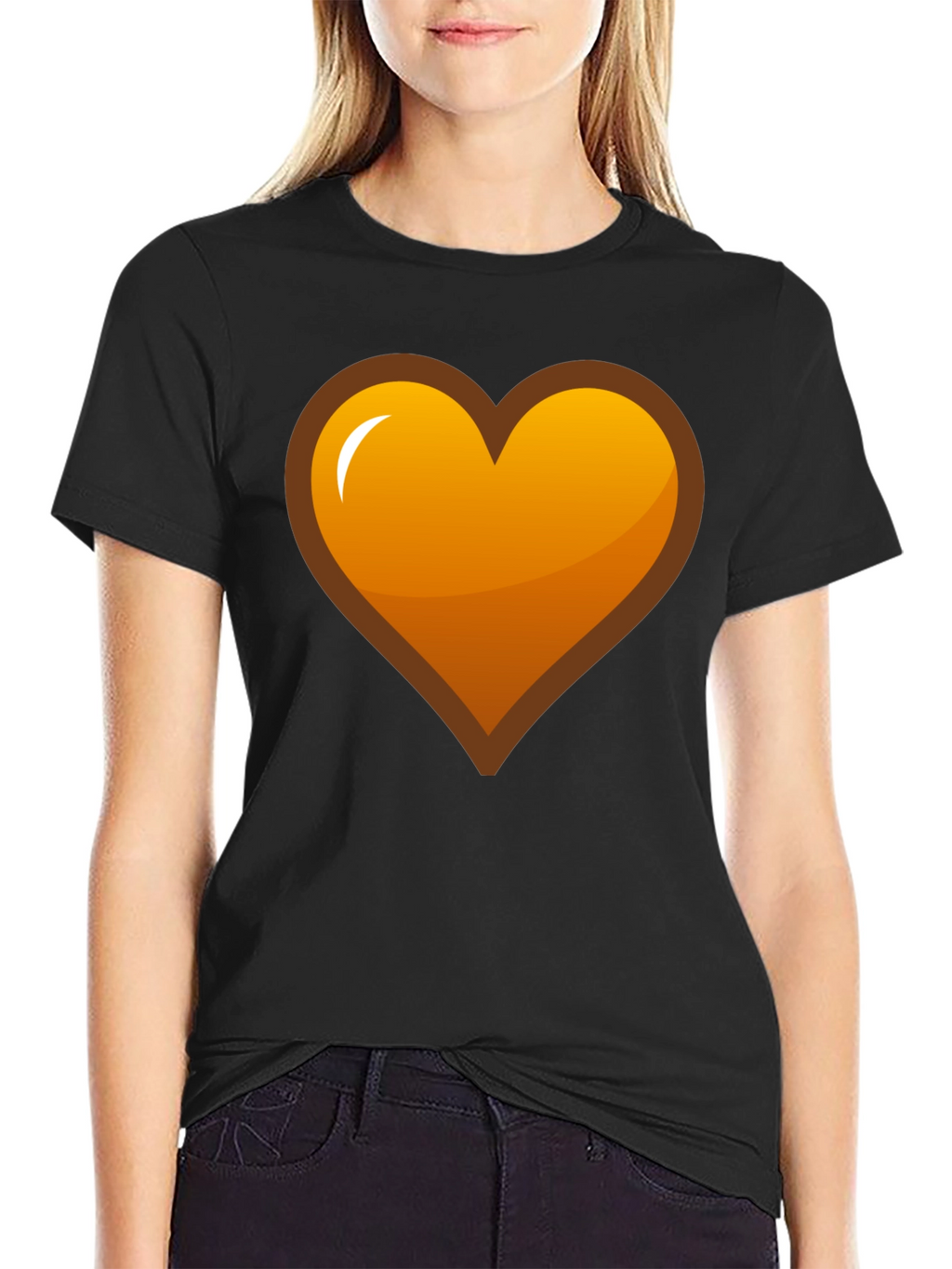 Heart Graphic T-Shirt - Black