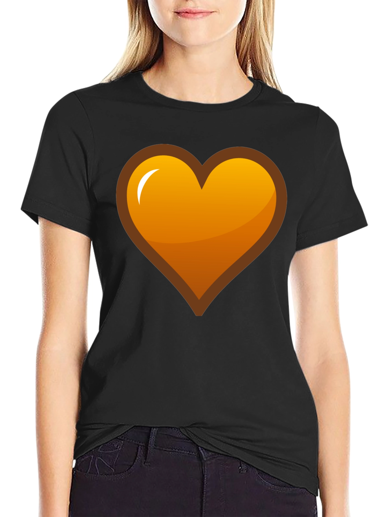 Heart Graphic T-Shirt - Black