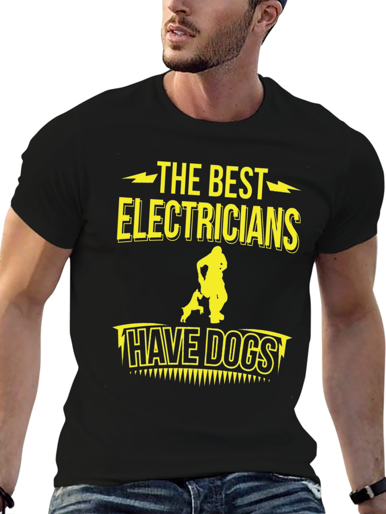 Electrician Dog Lover Graphic Tee - Funny Gift!