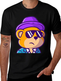 Cool Bear Graphic Tee - Trendy Cartoon Style