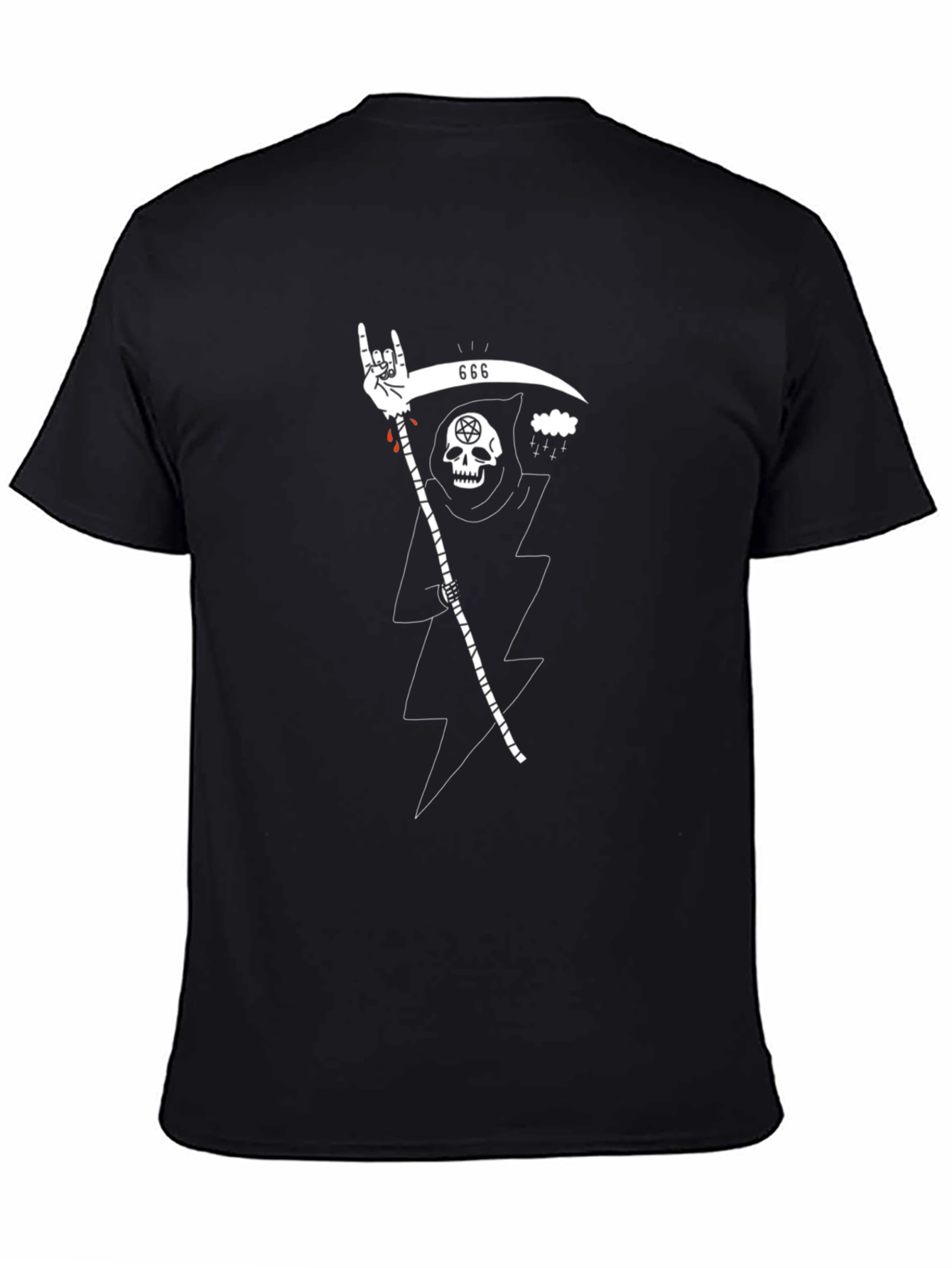 Grim Reaper Rock T-Shirt - Unisex Black Tee