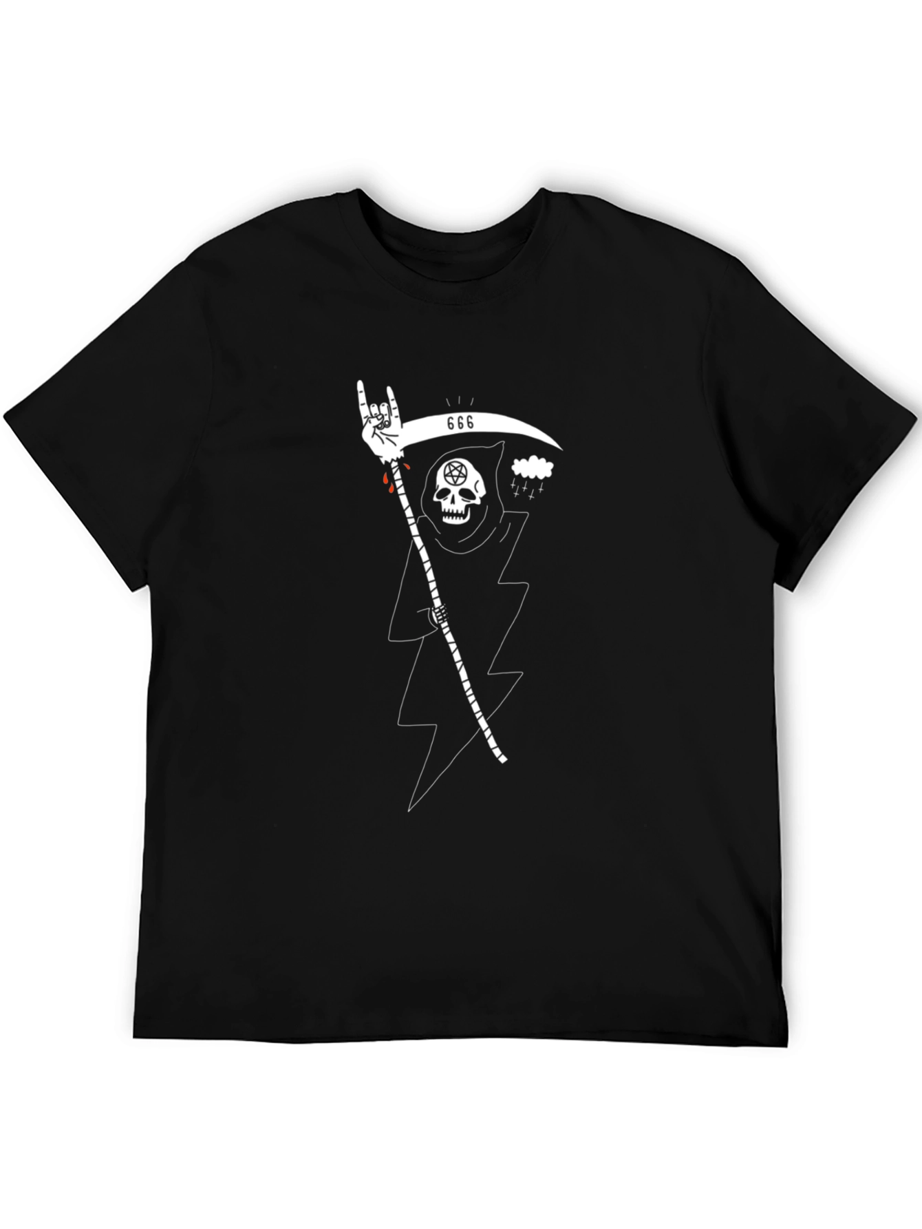 Grim Reaper Rock T-Shirt - Unisex Black Tee