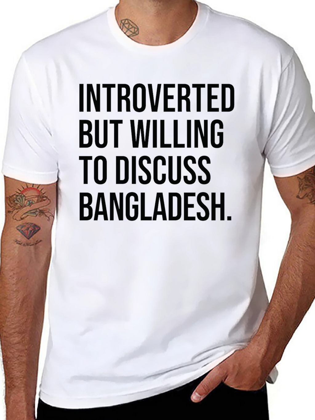 Introverted Bangladesh T-Shirt: Soft Cotton Tee